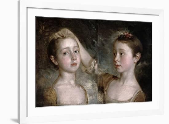 The Painter's Daughters Mary and Margaret, c.1758-Thomas Gainsborough-Framed Giclee Print