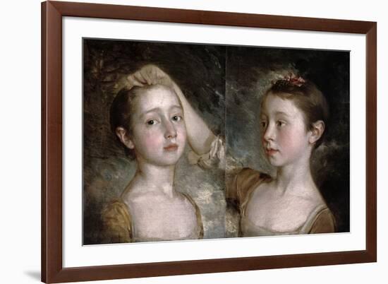 The Painter's Daughters Mary and Margaret, c.1758-Thomas Gainsborough-Framed Giclee Print