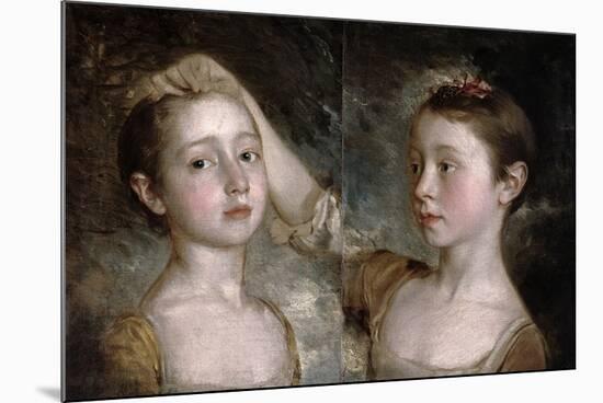 The Painter's Daughters Mary and Margaret, c.1758-Thomas Gainsborough-Mounted Giclee Print