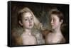 The Painter's Daughters Mary and Margaret, c.1758-Thomas Gainsborough-Framed Stretched Canvas