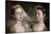 The Painter's Daughters Mary and Margaret, c.1758-Thomas Gainsborough-Stretched Canvas