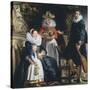 The Painter's Family-Jacob Jordaens-Stretched Canvas