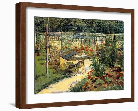 The Painter's Garden, 1881-Edouard Manet-Framed Giclee Print