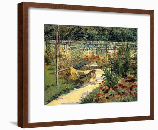 The Painter's Garden, 1881-Edouard Manet-Framed Giclee Print