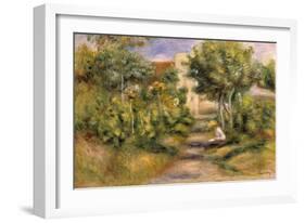 The Painter's Garden, Cagnes, c.1908-Pierre-Auguste Renoir-Framed Giclee Print