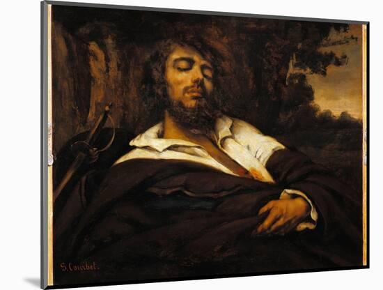 The Painter's Self-Portrait Wounds. (Oil on Canvas, 1866)-Gustave Courbet-Mounted Giclee Print