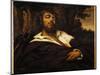 The Painter's Self-Portrait Wounds. (Oil on Canvas, 1866)-Gustave Courbet-Mounted Giclee Print