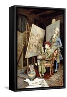 The Painter's Studio-Giuseppe Signorini-Framed Stretched Canvas