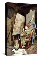 The Painter's Studio-Giuseppe Signorini-Stretched Canvas
