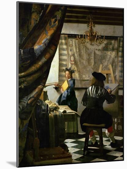 The Painter (Vermeer's Self-Portrait) and His Model as Klio-Johannes Vermeer-Mounted Giclee Print