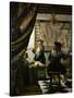 The Painter (Vermeer's Self-Portrait) and His Model as Klio-Johannes Vermeer-Stretched Canvas