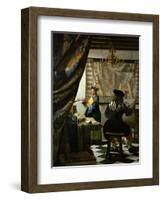 The Painter (Vermeer's Self-Portrait) and His Model as Klio-Johannes Vermeer-Framed Giclee Print