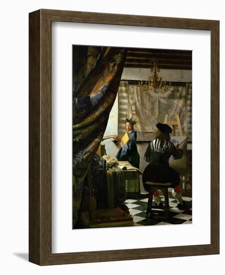 The Painter (Vermeer's Self-Portrait) and His Model as Klio-Johannes Vermeer-Framed Giclee Print