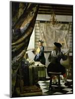 The painter (Vermeers self-portrait) and his model as Klio.-Johannes Vermeer-Mounted Giclee Print