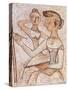 The Painter (With a Model)-Massimo Campigli-Stretched Canvas
