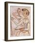 The Painter (With a Model)-Massimo Campigli-Framed Giclee Print