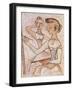 The Painter (With a Model)-Massimo Campigli-Framed Giclee Print