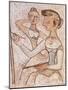 The Painter (With a Model)-Massimo Campigli-Mounted Giclee Print