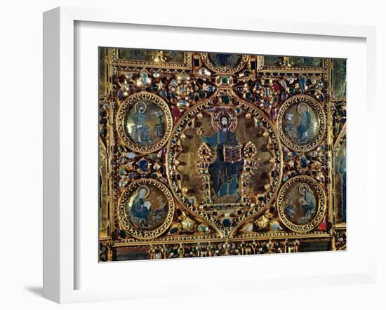 The Pala D'Oro, Detail of Christ in Majesty with the Evangelists-Byzantine-Framed Giclee Print