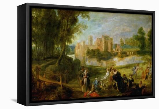 The Palace Garden, circa 1635-Peter Paul Rubens-Framed Stretched Canvas