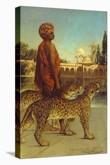 The Palace Guard with Two Leopards-Jean Joseph Benjamin Constant-Stretched Canvas