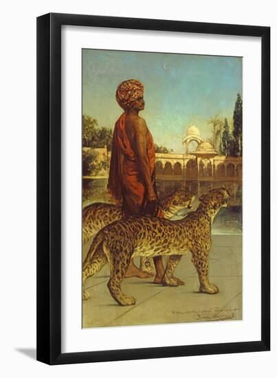 The Palace Guard with Two Leopards-Jean Joseph Benjamin Constant-Framed Giclee Print