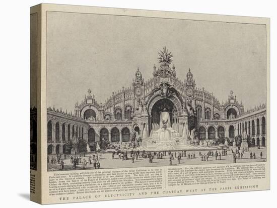 The Palace of Electricity and the Chateau D'Eau at the Paris Exhibition-null-Stretched Canvas
