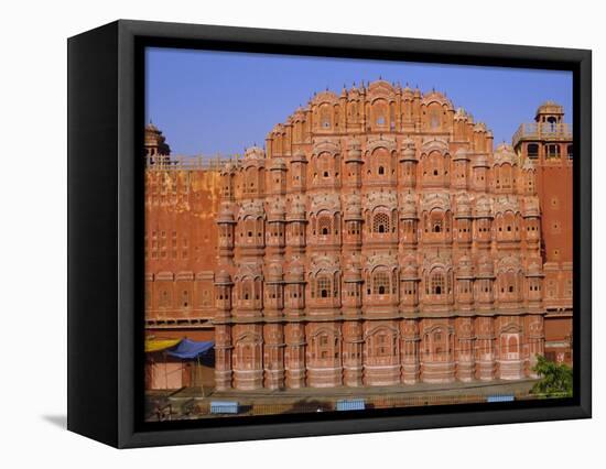 The Palace of the Winds, Hawa Mahal, Jaipur, Rajasthan, India, Asia-Bruno Morandi-Framed Stretched Canvas