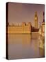 The Palace of Westminster and Big Ben, Across the River Thames, London, England, UK-John Miller-Stretched Canvas