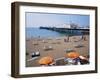 The Palace Pier and Beach, Brighton, Sussex, England, United Kingdom-Roy Rainford-Framed Photographic Print