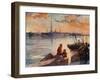 The Palace Quay of the Neva-Frederic De Haenen-Framed Giclee Print