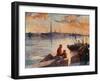 The Palace Quay of the Neva-Frederic De Haenen-Framed Giclee Print