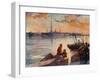 The Palace Quay of the Neva-Frederic De Haenen-Framed Giclee Print