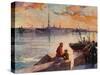 The Palace Quay of the Neva-Frederic De Haenen-Stretched Canvas