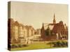 The Palace Square and Holmens Kirke, Copenhagen-Constantin Hansen-Stretched Canvas