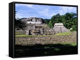 The Palace, the Temple X and the Temple of the Inscriptions-null-Framed Stretched Canvas