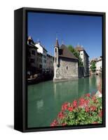 The Palais De L'Isle in the Thiou River, Annecy, Haute-Savoie, Rhone-Alpes, France, Europe-Ruth Tomlinson-Framed Stretched Canvas