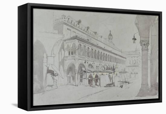 The Palazzo Della Ragione and Piazza Delle Erbe-John Ruskin-Framed Stretched Canvas