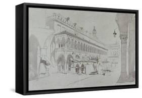 The Palazzo Della Ragione and Piazza Delle Erbe-John Ruskin-Framed Stretched Canvas