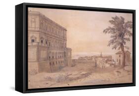 The Palazzo Farnese at Caprarola-Gaspar van Wittel-Framed Stretched Canvas