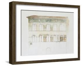 The Palazzo Gambacorti, Pisa, 27 - 30 April 1872 (Watercolour over Graphite on Wove Paper)-John Ruskin-Framed Giclee Print