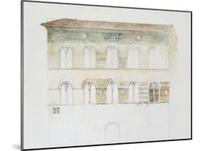 The Palazzo Gambacorti, Pisa, 27 - 30 April 1872 (Watercolour over Graphite on Wove Paper)-John Ruskin-Mounted Giclee Print