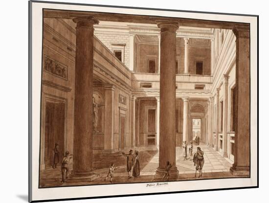 The Palazzo Massimo, 1833-Agostino Tofanelli-Mounted Giclee Print