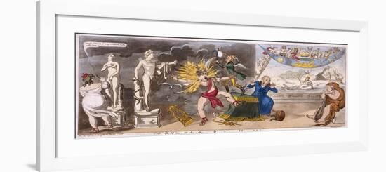 The Pall Mall Apollo or R-Ty in a Blaze, 1816-Isaac Cruikshank-Framed Giclee Print