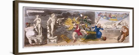 The Pall Mall Apollo or R-Ty in a Blaze, 1816-Isaac Cruikshank-Framed Giclee Print