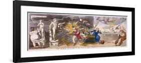 The Pall Mall Apollo or R-Ty in a Blaze, 1816-Isaac Cruikshank-Framed Giclee Print