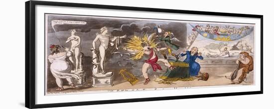 The Pall Mall Apollo or R-Ty in a Blaze, 1816-Isaac Cruikshank-Framed Giclee Print