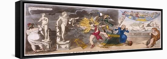 The Pall Mall Apollo or R-Ty in a Blaze, 1816-Isaac Cruikshank-Framed Stretched Canvas