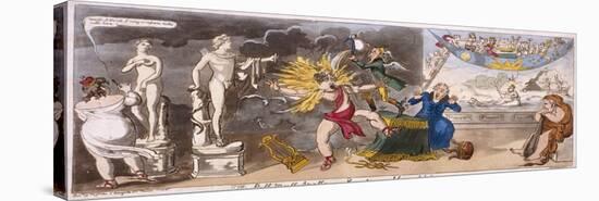 The Pall Mall Apollo or R-Ty in a Blaze, 1816-Isaac Cruikshank-Stretched Canvas