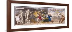 The Pall Mall Apollo or R-Ty in a Blaze, 1816-Isaac Cruikshank-Framed Giclee Print